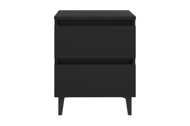 Sängbord 2 st svart 40x35x50 cm spånskiva - Svart - Möbler - Bord & matgrupp - Avlastningsbord & sidobord - Sängbord & nattduksbord