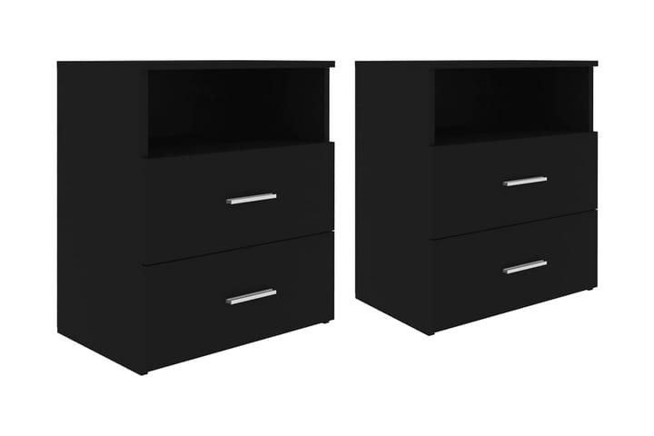 Sängbord 2 st svart 50x32x60 cm spånskiva - Svart - Möbler - Bord & matgrupp - Avlastningsbord & sidobord - Sängbord & nattduksbord