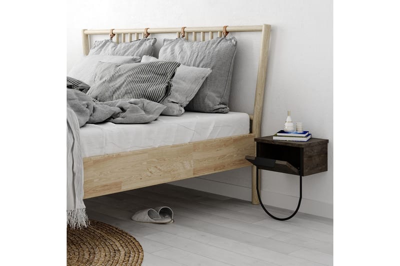 Sängbord 33 cm - Mörkbrun - Möbler - Bord & matgrupp - Avlastningsbord & sidobord - Sängbord & nattduksbord