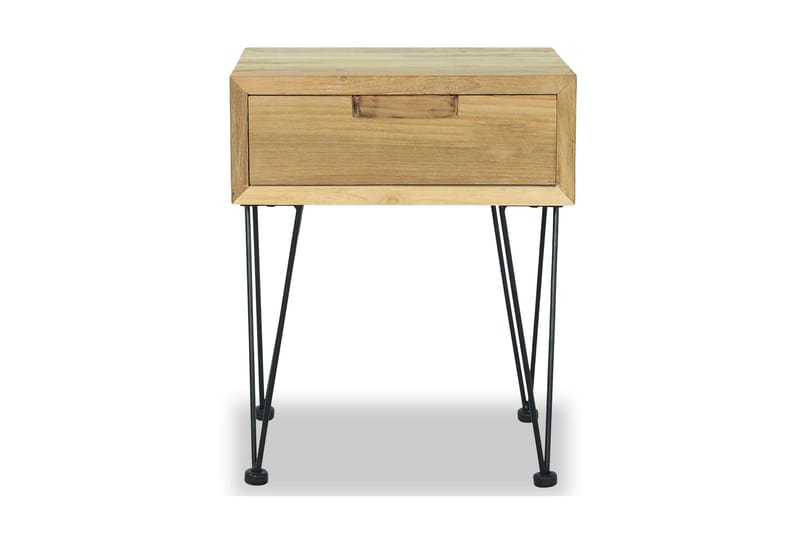Sängbord 40x30x50 cm massiv teak - Brun - Möbler - Bord & matgrupp - Avlastningsbord & sidobord - Sängbord & nattduksbord