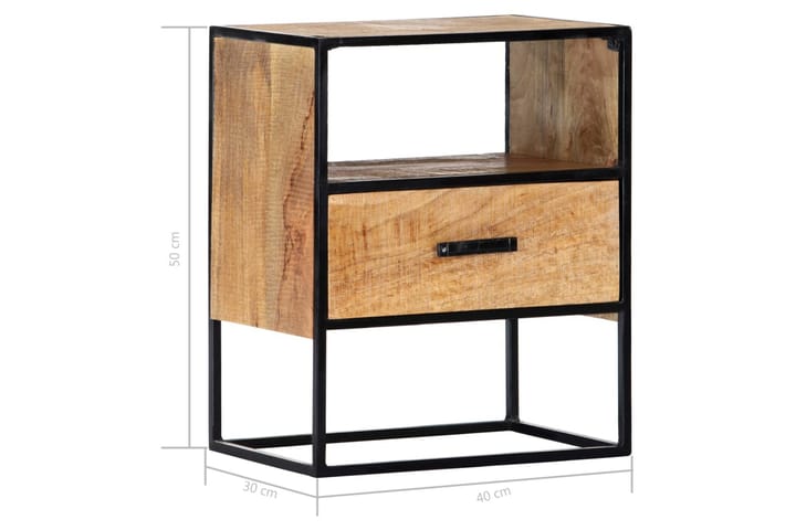 Sängbord 40x30x50 cm massivt mangoträ - Brun - Möbler - Bord & matgrupp - Avlastningsbord & sidobord - Sängbord & nattduksbord