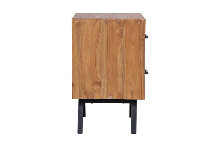 Sängbord 40x35x55 cm massiv teak - Brun - Möbler - Bord & matgrupp - Avlastningsbord & sidobord - Sängbord & nattduksbord