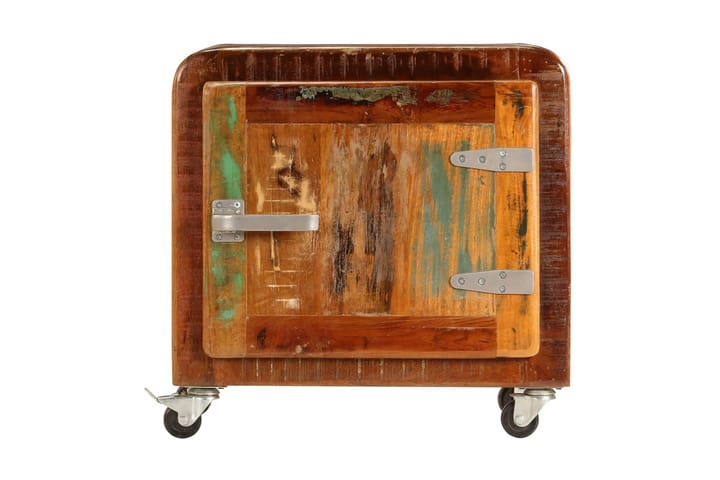Sängbord 50x30x50 cm massivt återvunnet trä - Flerfärgad - Möbler - Bord & matgrupp - Avlastningsbord & sidobord - Sängbord & nattduksbord