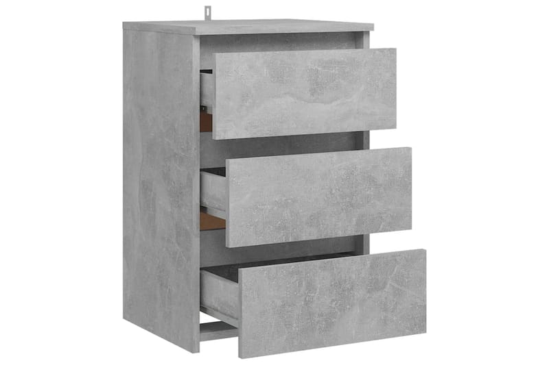 Sängbord betonggrå 40x35x62,5 cm spånskiva - Grå - Möbler - Bord & matgrupp - Avlastningsbord & sidobord - Sängbord & nattduksbord