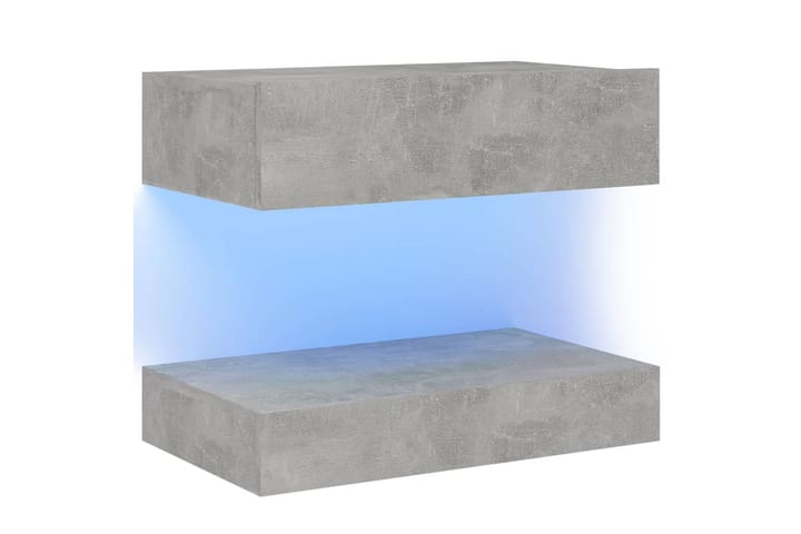 Sängbord betonggrå 60x35 cm spånskiva - Grå - Möbler - Bord & matgrupp - Avlastningsbord & sidobord