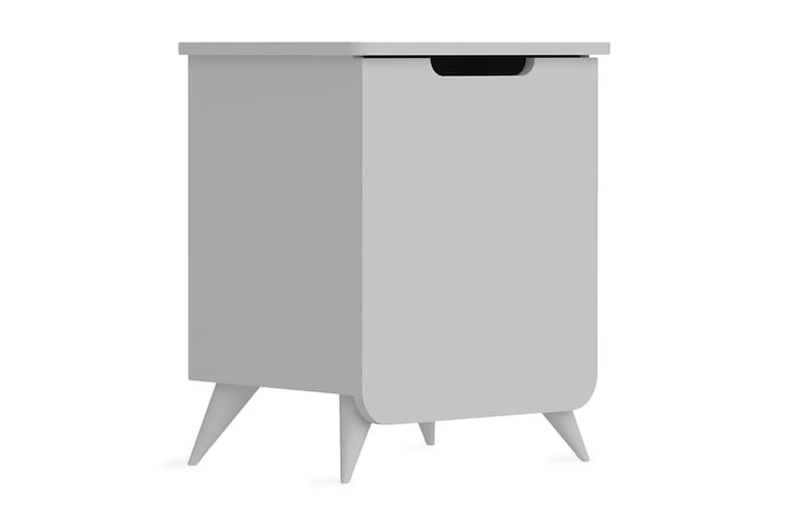 Sängbord Dumö 39 cm med Förvaring Skåp - Vit - Möbler - Bord & matgrupp - Avlastningsbord & sidobord - Sängbord & nattduksbord