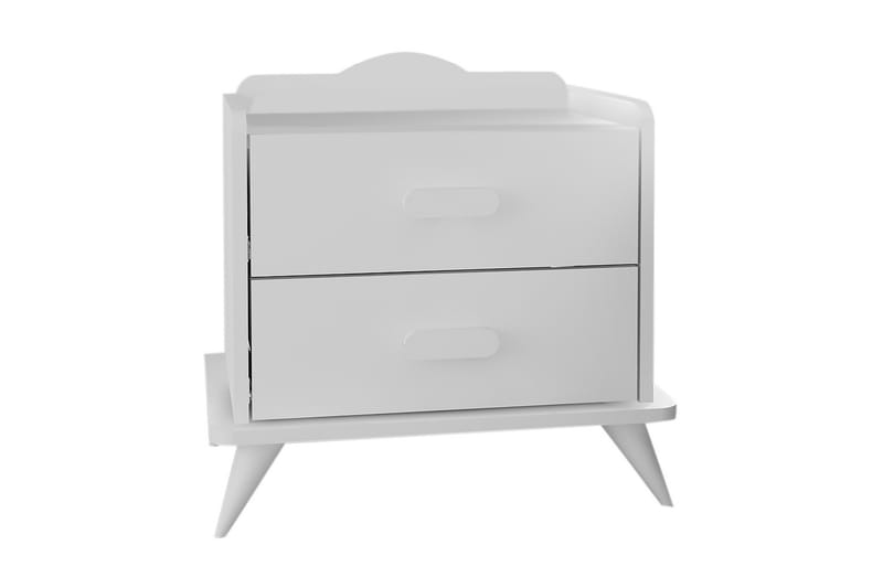 Sängbord Dumö 60 cm med Förvaring 2 Lådor - Vit - Möbler - Bord & matgrupp - Avlastningsbord & sidobord - Sängbord & nattduksbord