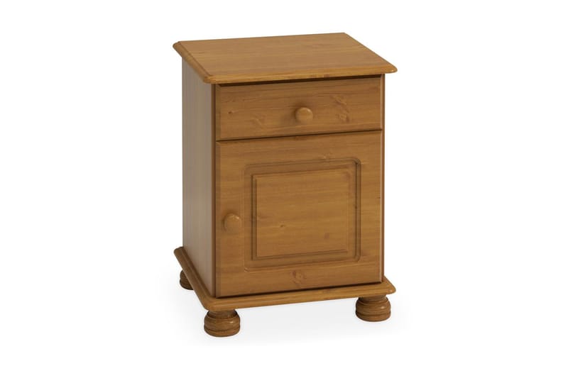 Sängbord Egista 44 cm med Förvaring Låda + Skåp - Brun - Möbler - Bord & matgrupp - Avlastningsbord & sidobord - Sängbord & nattduksbord