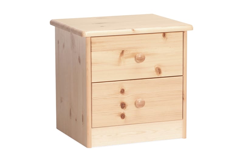 Sängbord Erasmo 42 cm med Förvaring 2 Lådor - Lackad Furu - Möbler - Bord & matgrupp - Avlastningsbord & sidobord - Sängbord & nattduksbord