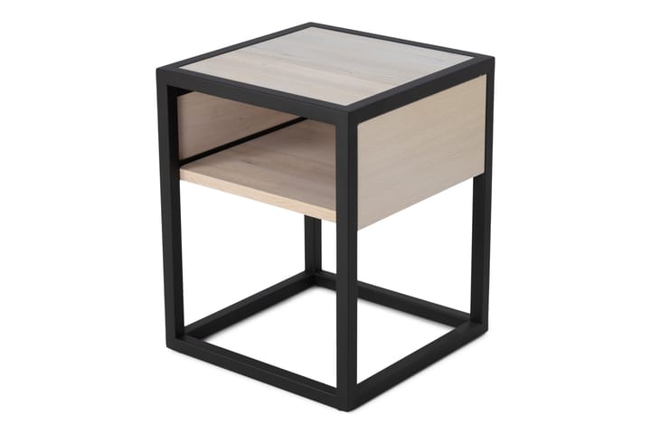 Sängbord Feno 40 cm - Svart/Beige - Möbler - Bord & matgrupp - Avlastningsbord & sidobord - Sängbord & nattduksbord