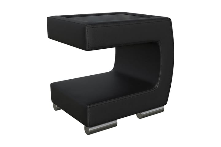 Sängbord Gornji 43 cm Höger - Ecoläder/Svart - Möbler - Bord & matgrupp - Avlastningsbord & sidobord - Sängbord & nattduksbord