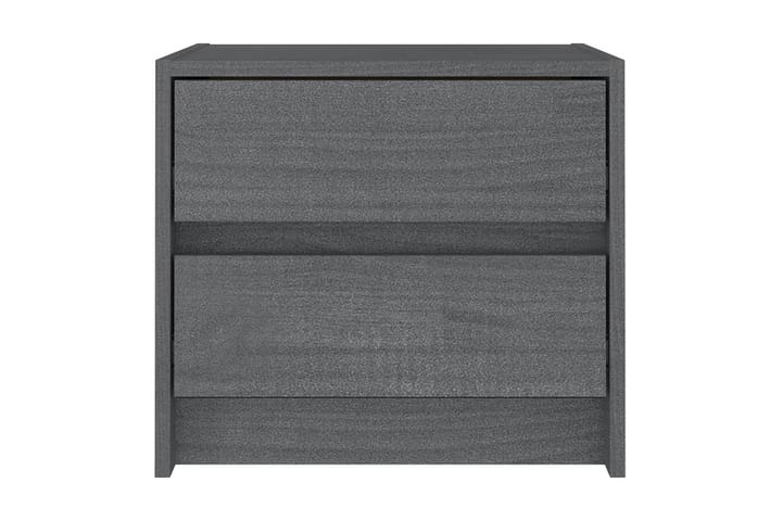 Sängbord grå 40x30,5x35,5 cm massiv furu - Grå - Möbler - Bord & matgrupp - Avlastningsbord & sidobord - Sängbord & nattduksbord