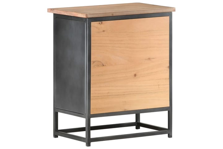 Sängbord grå 40x30x50 cm massivt akaciaträ - Grå - Möbler - Bord & matgrupp - Avlastningsbord & sidobord - Sängbord & nattduksbord