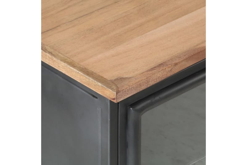 Sängbord grå 40x30x50 cm massivt akaciaträ - Grå - Möbler - Bord & matgrupp - Avlastningsbord & sidobord - Sängbord & nattduksbord