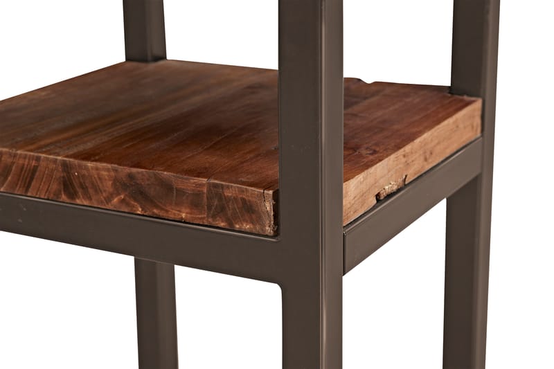 Sängbord Limerick 31 cm med Förvaring Hylla - Rustik Alm/Svart - Möbler - Bord & matgrupp - Avlastningsbord & sidobord - Sängbord & nattduksbord