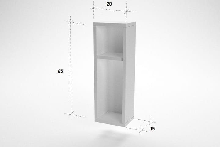 Sängbord Lundtorp 15 cm med Förvaring 2 Hyllor - Vit - Möbler - Bord & matgrupp - Avlastningsbord & sidobord - Sängbord & nattduksbord
