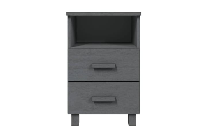 Sängbord mörkgrå 40x35x62 cm massiv furu - Grå - Möbler - Bord & matgrupp - Avlastningsbord & sidobord - Sängbord & nattduksbord