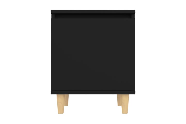 Sängbord med massiva ben svart 40x30x50 cm - Svart - Möbler - Bord & matgrupp - Avlastningsbord & sidobord - Sängbord & nattduksbord