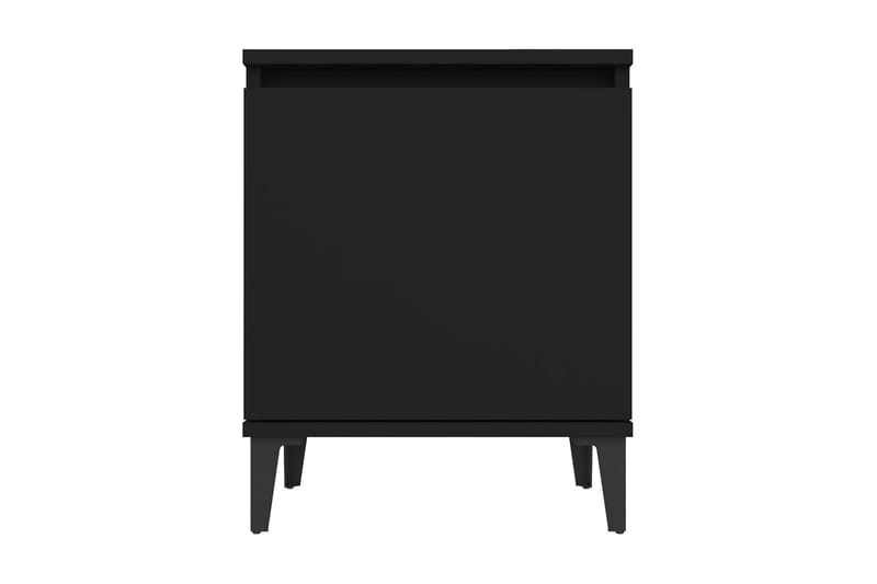 Sängbord med metallben 2 st svart 40x30x50 cm - Svart - Möbler - Bord & matgrupp - Avlastningsbord & sidobord - Sängbord & nattduksbord
