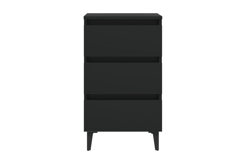 Sängbord med metallben 2 st svart 40x35x69 cm - Svart - Möbler - Bord & matgrupp - Avlastningsbord & sidobord - Sängbord & nattduksbord