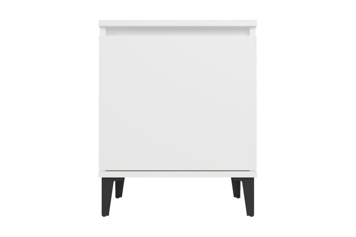 Sängbord med metallben 2 st vit 40x30x50 cm - Vit - Möbler - Bord & matgrupp - Avlastningsbord & sidobord - Sängbord & nattduksbord