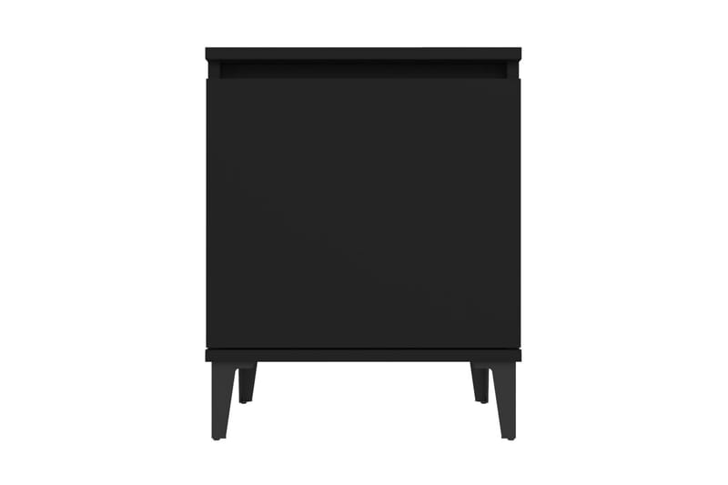 Sängbord med metallben svart 40x30x50 cm - Svart - Möbler - Bord & matgrupp - Avlastningsbord & sidobord - Sängbord & nattduksbord