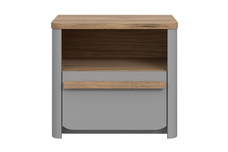 Sängbord Meris 41x49 cm - Grå/Brun - Möbler - Bord & matgrupp - Avlastningsbord & sidobord - Sängbord & nattduksbord