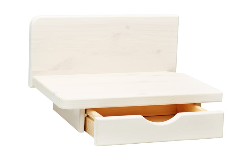 Sängbord Mujo 39 cm Vänster Vägghängd med Förvaring Hylla - Vit - Möbler - Bord & matgrupp - Avlastningsbord & sidobord - Sängbord & nattduksbord