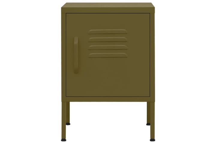 Sängbord olivgrön 35x35x51 cm stål - Grön - Möbler - Bord & matgrupp - Avlastningsbord & sidobord - Sängbord & nattduksbord