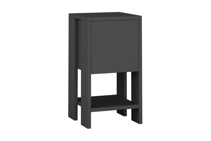 Sängbord Rodger 30 cm med Förvaring Hylla + Lucka - Mörkgrå - Möbler - Bord & matgrupp - Avlastningsbord & sidobord - Sängbord & nattduksbord