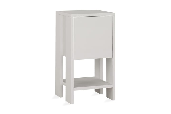Sängbord Rodger 30 cm med Förvaring Hylla + Lucka - Vit - Möbler - Bord & matgrupp - Avlastningsbord & sidobord - Sängbord & nattduksbord