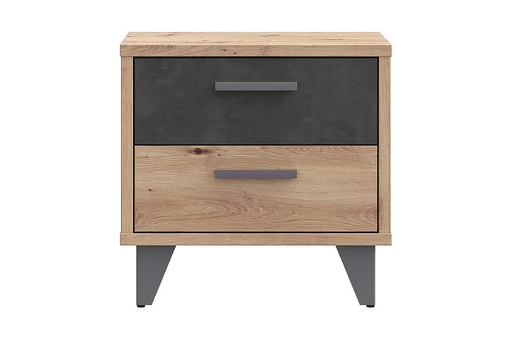 Sängbord Sapes 42x50 cm - Brun/Grå - Möbler - Bord & matgrupp - Avlastningsbord & sidobord - Sängbord & nattduksbord