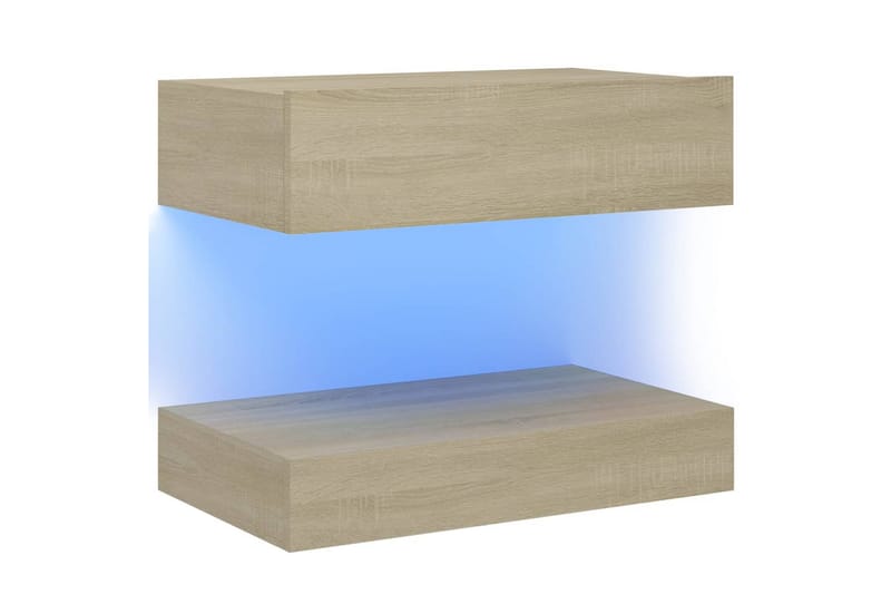 Sängbord sonoma-ek 60x35 cm spånskiva - Brun - Möbler - Bord & matgrupp - Avlastningsbord & sidobord - Sängbord & nattduksbord