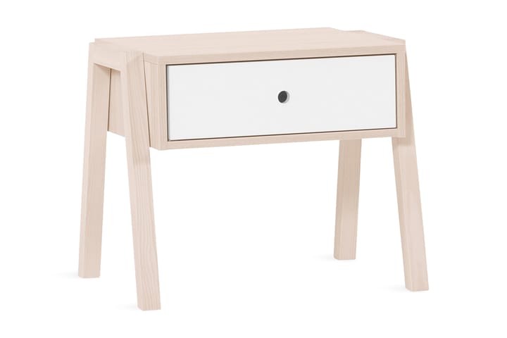Sängbord Spot 58 cm med Förvaringslåa Natur/Vit - VOX - Möbler - Bord & matgrupp - Avlastningsbord & sidobord - Sängbord & nattduksbord