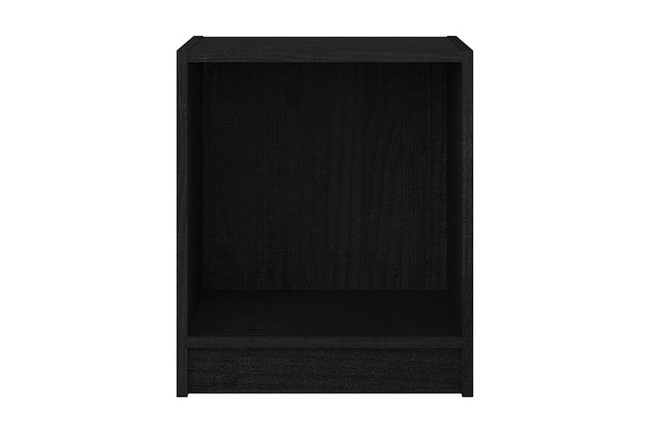Sängbord svart 35,5x33,5x41,5 cm massiv furu - Svart - Möbler - Bord & matgrupp - Avlastningsbord & sidobord - Sängbord & nattduksbord
