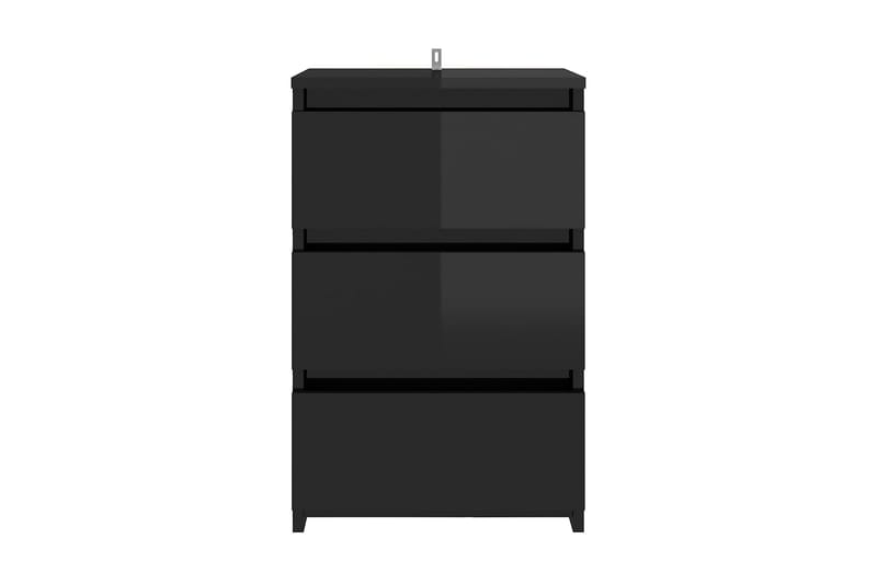 Sängbord svart högglans 40x35x62,5 cm spånskiva - Svart - Möbler - Bord & matgrupp - Avlastningsbord & sidobord - Sängbord & nattduksbord