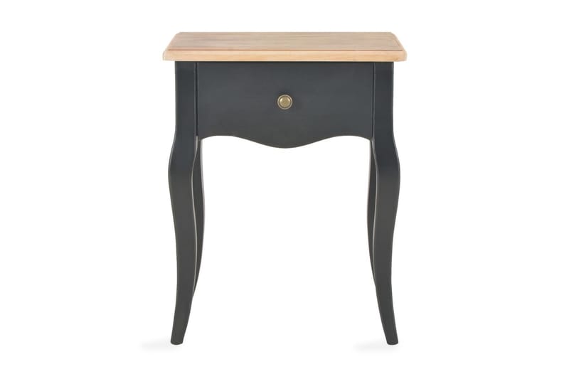 Sängbord svart och brun 40x30x50 cm massiv furu - Svart - Möbler - Bord & matgrupp - Avlastningsbord & sidobord - Sängbord & nattduksbord