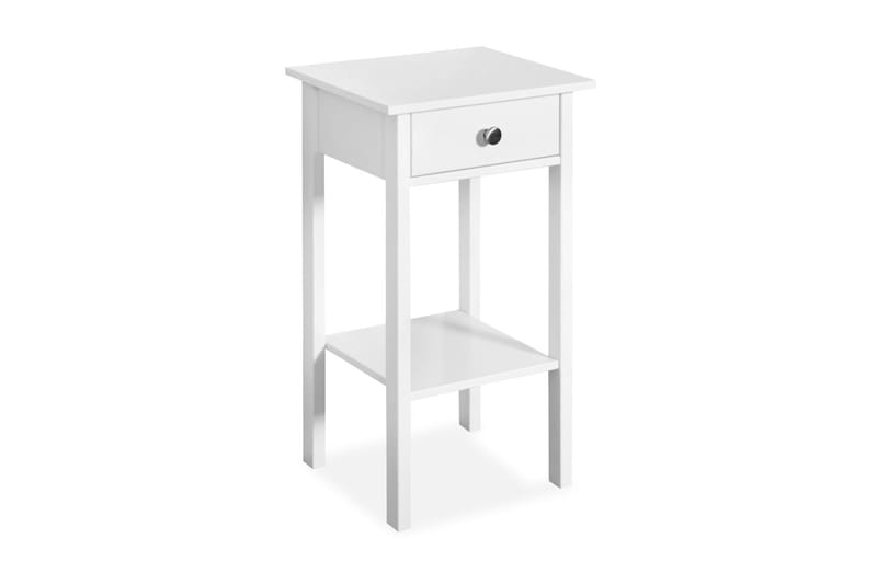 Sängbord Tolga 40 cm med Förvaring Låda + Hylla - Vit - Möbler - Bord & matgrupp - Matbord & köksbord