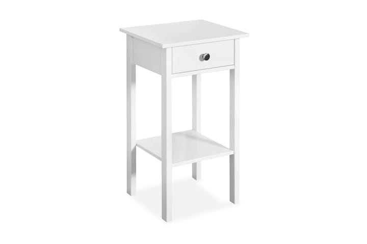 Sängbord Tolga 40 cm med Förvaring Låda + Hylla - Vit - Möbler - Bord & matgrupp - Avlastningsbord & sidobord - Sängbord & nattduksbord