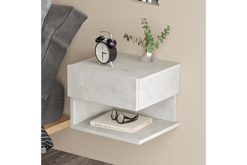 Sängbord Troter 40 cm - Silver - Möbler - Bord & matgrupp - Avlastningsbord & sidobord - Sängbord & nattduksbord