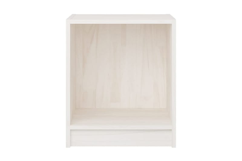 Sängbord vit 35,5x33,5x41,5 cm massiv furu - Vit - Möbler - Bord & matgrupp - Avlastningsbord & sidobord - Sängbord & nattduksbord