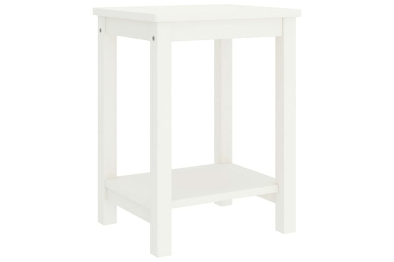 Sängbord vit 35x30x47 cm massiv furu - Vit - Möbler - Bord & matgrupp - Avlastningsbord & sidobord - Sängbord & nattduksbord