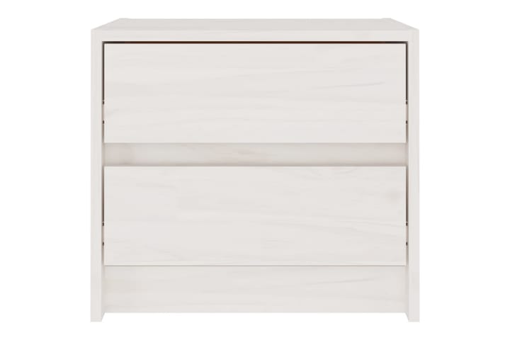 Sängbord vit 40x30,5x35,5 cm massiv furu - Vit - Möbler - Bord & matgrupp - Avlastningsbord & sidobord - Sängbord & nattduksbord