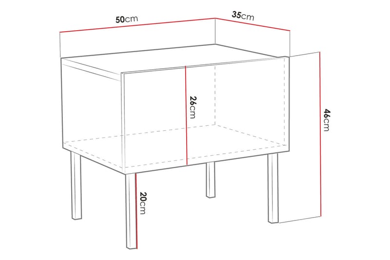 Sängbord - Vit - Möbler - Bord & matgrupp - Avlastningsbord & sidobord - Sängbord & nattduksbord
