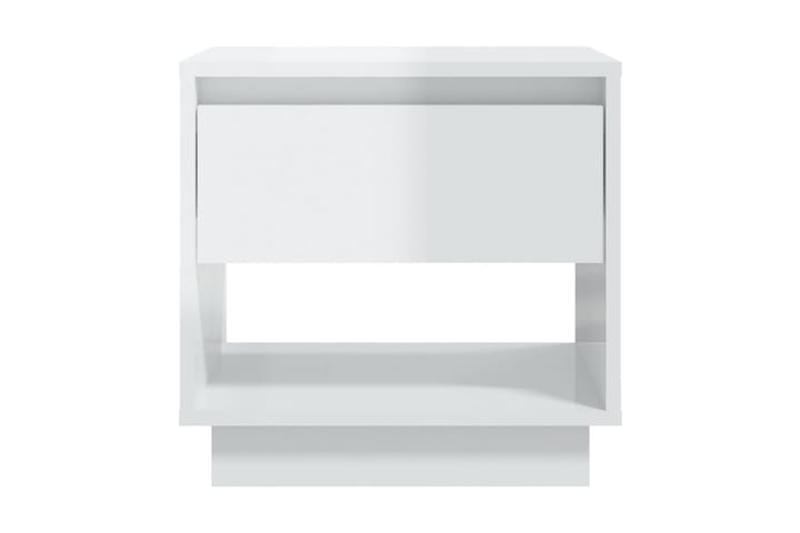 Sängbord vit högglans 45x34x44 cm spånskiva - Vit - Möbler - Bord & matgrupp - Avlastningsbord & sidobord - Sängbord & nattduksbord