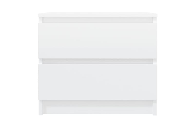 Sängbord vit högglans 50x39x43,5 cm spånskiva - Vit - Möbler - Bord & matgrupp - Avlastningsbord & sidobord - Sängbord & nattduksbord