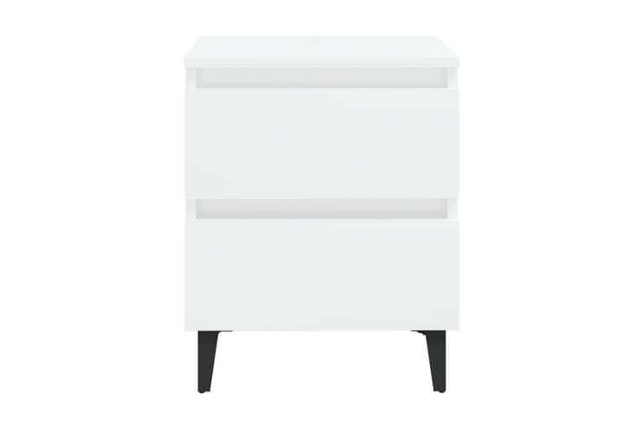 Sängbord vit höglans 40x35x50 cm spånskiva - Vit - Möbler - Bord & matgrupp - Avlastningsbord & sidobord - Sängbord & nattduksbord