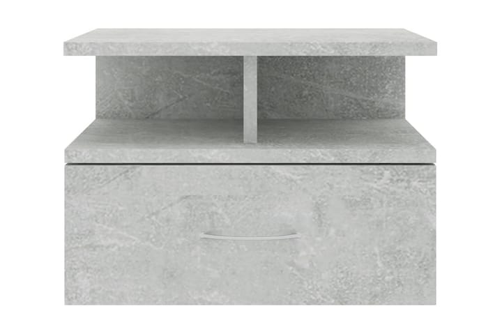 Svävande sängbord 2 st betonggrå 40x31x27 cm spånskiva - Grå - Förvaring - Förvaringsmöbler - Sideboard & skänk