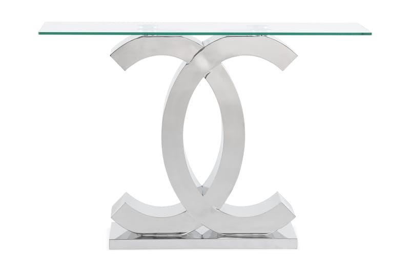 Avlastningsbord Decora 120 cm - Rostfritt Stål|Glas|Transparent - Inredning - Spegel - Väggspegel