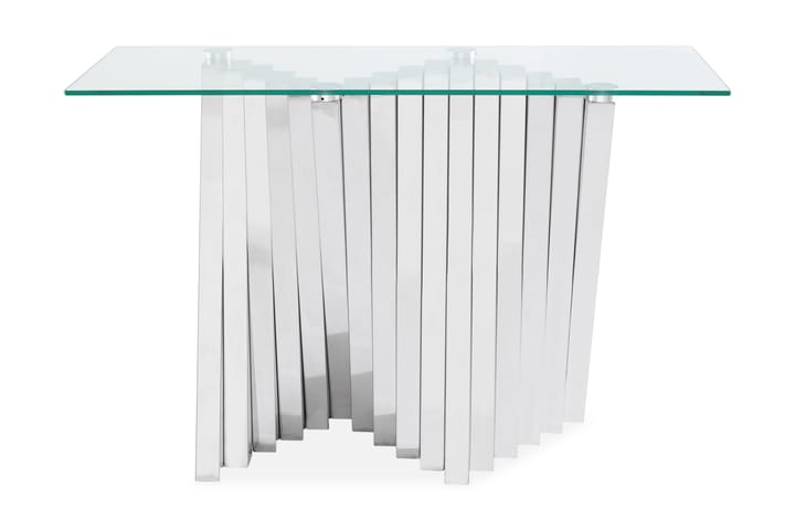 Avlastningsbord Mujtaba 120 cm - Rostfritt Stål|Glas|Transparent - Möbler - Bord & matgrupp - Avlastningsbord & sidobord